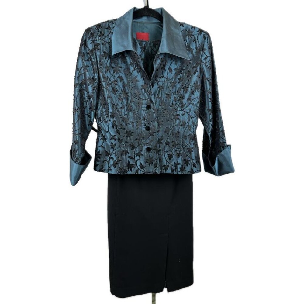 Stunning JS Collections Beaded Evening Jacket and Worthington Stretch Skirt